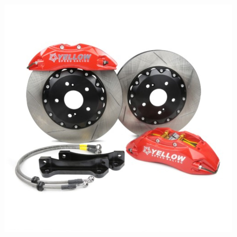 Yellow Speed Racing YSR 330mm Slotted Disc 6 Pot Front Big Brake Kit BBK YSCPF6b Honda Civic Type R FN2 07-11