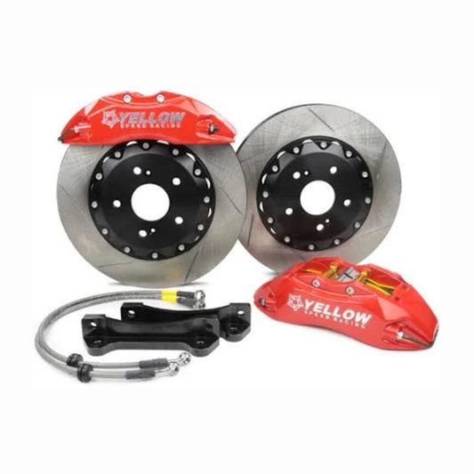 Yellow Speed Racing YSR 330mm Slotted Disc 6 Pot Front Big Brake Kit BBK YSCPF6b Honda Civic Type R EP3 01-05