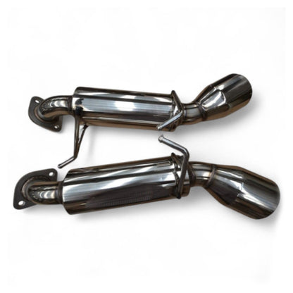 PERFORMANCE EXHAUST BACKBOXES (SHORT TAILS) FOR NISSAN 370Z 3.7 V6, DUAL 4.5″ TAILPIPES